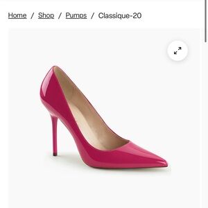 Pleaser Pink Stiletto Heels Glossy Pointed Toe